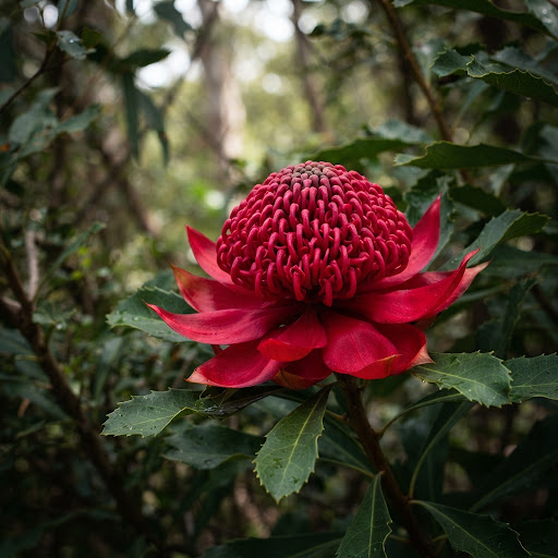 Waratah (Telopea speciosissima) — цветок варатах